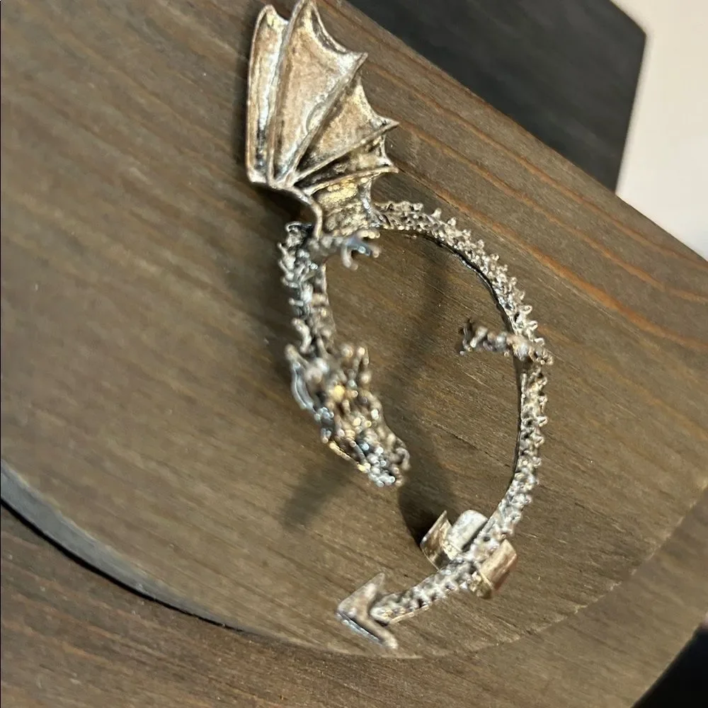 Silver Dragon Ear Cuff - Women Jewelry